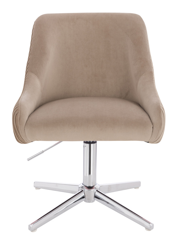 FOTEL HR920CROSS LATTE WELUR CHROMOWANA PODSTAWA