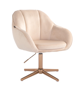 HOKER HR2055CROSS KREMOWY WELUR ZŁOTA PODSTAWA