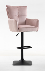 HOKER HR250KW PUDROWY RÓŻ WELUR CZARNA PODSTAWA