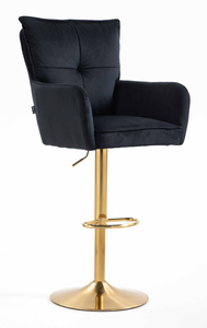 HOKER HR250W CZARNY WELUR ZŁOTA PODSTAWA