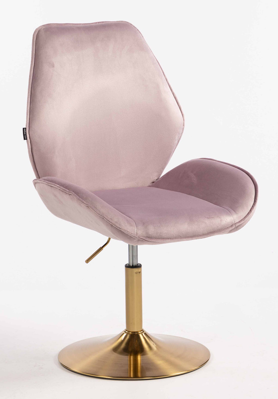 FOTEL HR350N WRZOSOWY WELUR ZŁOTA PODSTAWA