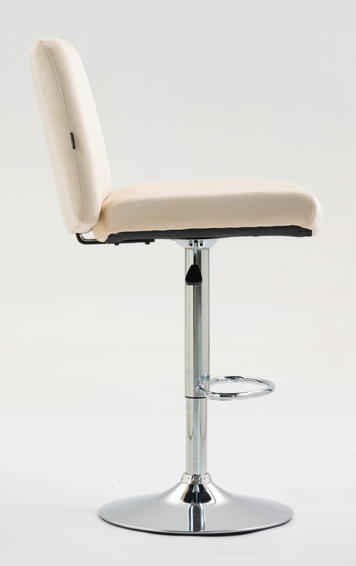 HOKER HR150W KREMOWY WELUR CHROMOWANA PODSTAWA