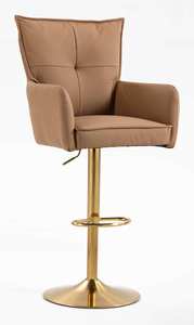 HOKER HR250W KARMELOWY EKOSKÓRA PREMIUM SOFT ZŁOTA PODSTAWA