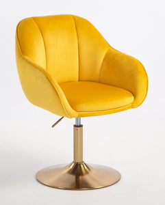 HOKER HR2055N ŻÓŁTY WELUR ZŁOTA PODSTAWA