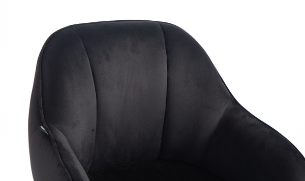 HOKER HR2055K CZARNY WELUR CZARNA PODSTAWA