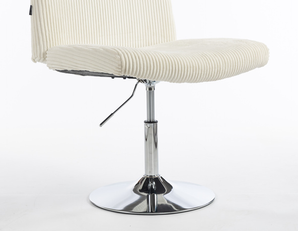 HOKER HR150N BIAŁY SZTRUKS CHROMOWANA PODSTAWA