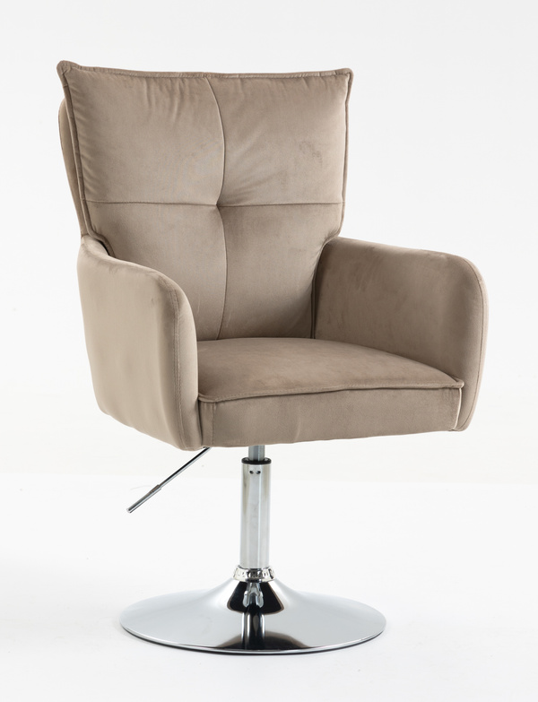 HOKER HR250N LATTE WELUR  CHROMOWANA PODSTAWA