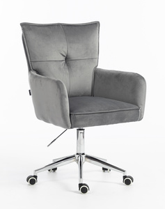 HOKER HR250K GRAFITOWY WELUR  CHROMOWANA PODSTAWA