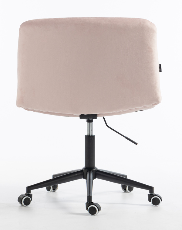 HOKER HR150K PUDROWY RÓŻ WELUR CZARNA PODSTAWA