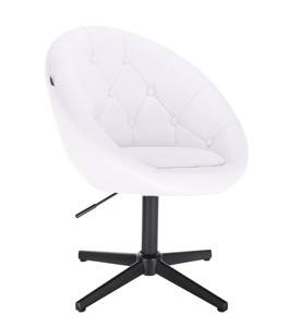 FOTEL HR8516CROSS BIAŁY CZARNA PODSTAWA