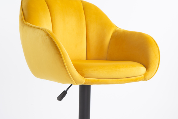 HOKER HR2055W ŻÓŁTY WELUR CZARNA PODSTAWA