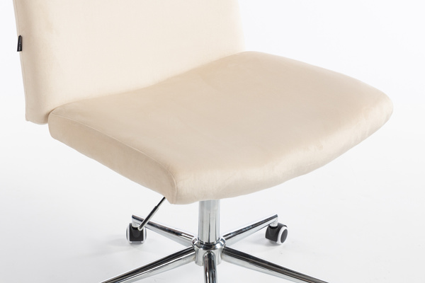 HOKER HR150K KREMOWY WELUR CHROMOWANA PODSTAWA