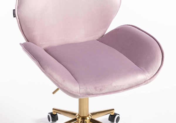 FOTEL HR350K WRZOSOWY WELUR ZŁOTA PODSTAWA