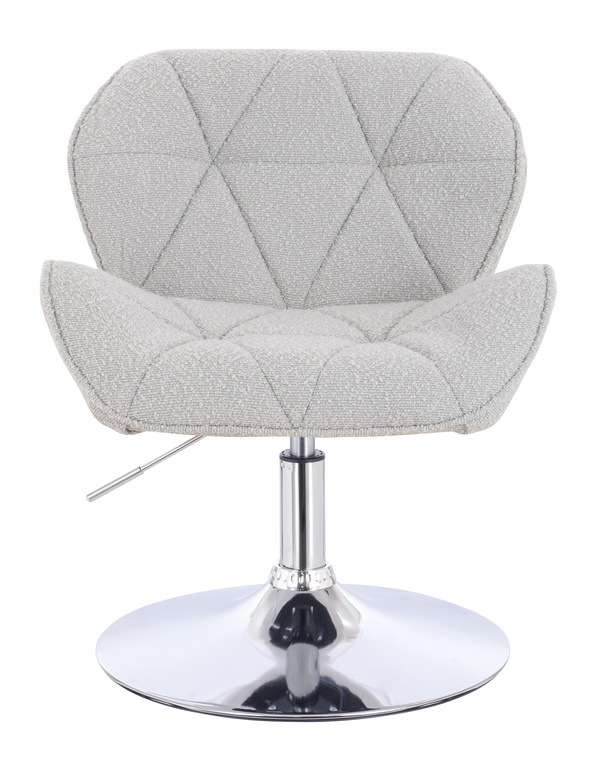 FOTEL HR111N SZARY BARANEK CHROMOWANA PODSTAWA