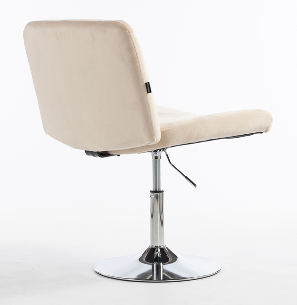 HOKER HR150N KREMOWY WELUR CHROMOWANA PODSTAWA