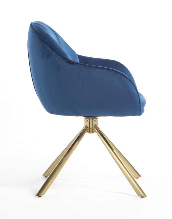 HOKER HR2055 CIEMNE MORZE WELUR ZŁOTY PAJĄK