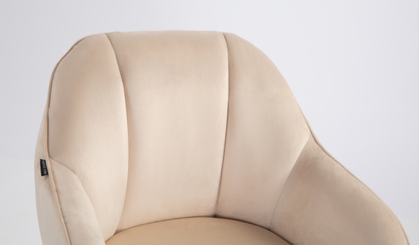 HOKER HR2055 KREMOWY WELUR ZŁOTY PAJĄK