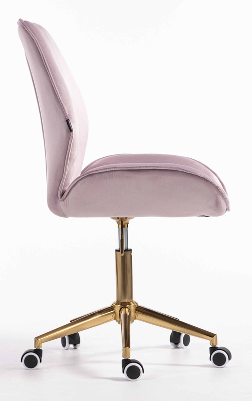 FOTEL HR350K WRZOSOWY WELUR ZŁOTA PODSTAWA