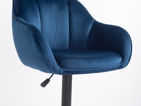 HOKER HR2055KW CIEMNE MORZE WELUR CZARNA PODSTAWA