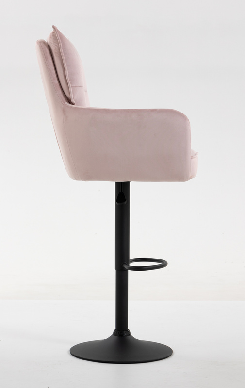 HOKER HR250W PUDROWY RÓŻ WELUR CZARNA PODSTAWA