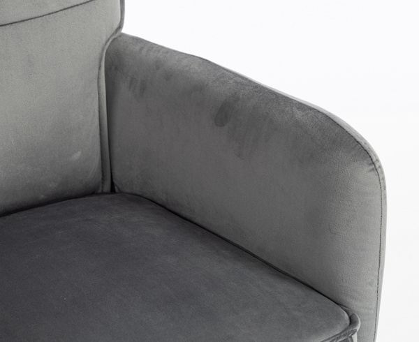 HOKER HR250K GRAFITOWY WELUR  CZARNA PODSTAWA