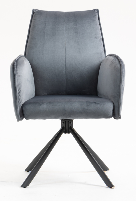 HOKER HR280 GRAFITOWY WELUR CZARNY PAJĄK