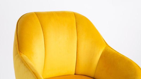 HOKER HR2055KW ŻÓŁTY WELUR CZARNA PODSTAWA