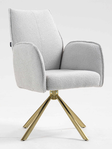 FOTEL HR280 SZARY BARANEK ZŁOTY PAJĄK