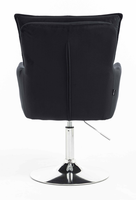 HOKER HR250N CZARNY WELUR  CHROMOWANA PODSTAWA