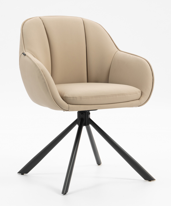 FOTEL HR2055 KREMOWY CZARNY PAJĄK