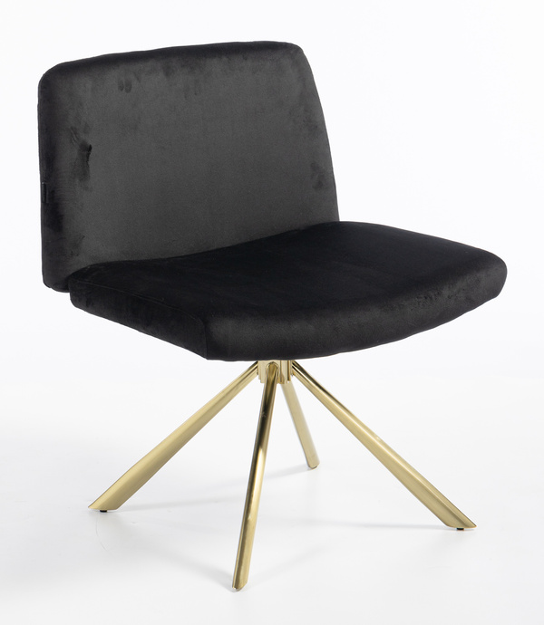 HOKER HR150 PAJĄK CZARNY WELUR  ZŁOTA PODSTAWA