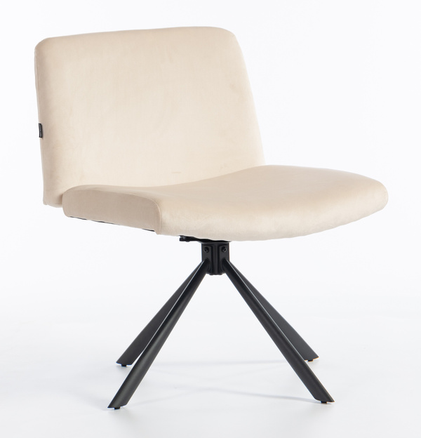 HOKER HR150 PAJĄK KREMOWY WELUR CZARNA PODSTAWA