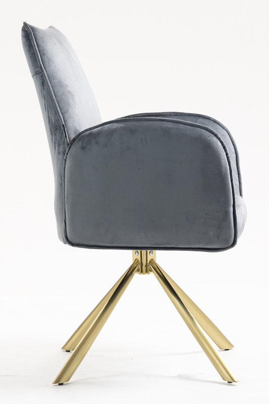 HOKER HR280 GRAFITOWY WELUR ZŁOTA PAJĄK