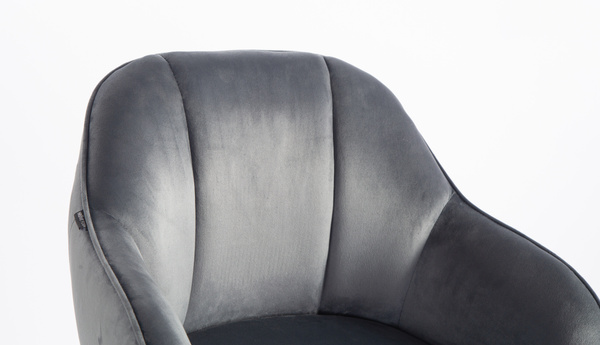 HOKER HR2055KW GRAFITOWY WELUR CZARNA PODSTAWA