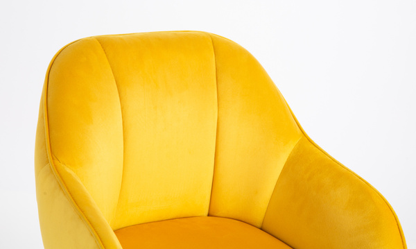 HOKER HR2055N ŻÓŁTY WELUR CZARNA PODSTAWA