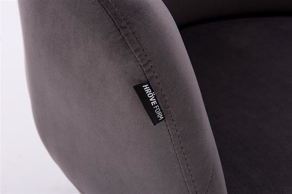 FOTEL HR333CROSS GRAFITOWY WELUR