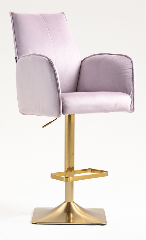 FOTEL HR280KW WRZOSOWY WELUR ZŁOTA PODSTAWA