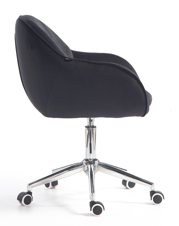 HOKER HR2055K CZARNY WELUR CHROMOWANA PODSTAWA