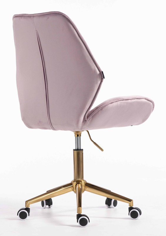 FOTEL HR350K WRZOSOWY WELUR ZŁOTA PODSTAWA