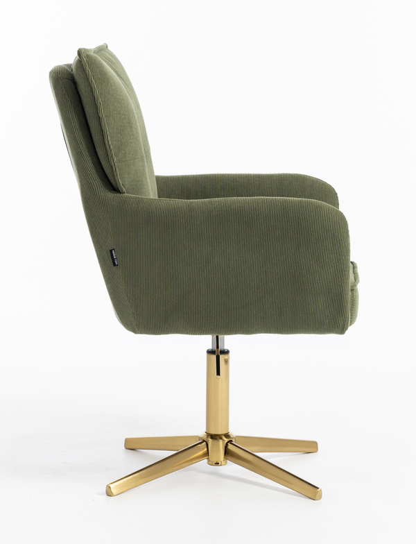 HOKER HR250CROSS ZIELONY SZAŁWIA PREMIUM CORD SZTRUKS ZŁOTA PODSTAWA