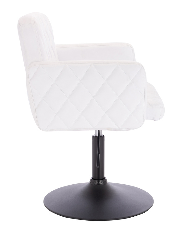 FOTEL HC802N BIAŁY CZARNA PODSTAWA
