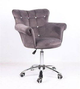 FOTEL HR804CK GRAFITOWY WELUR