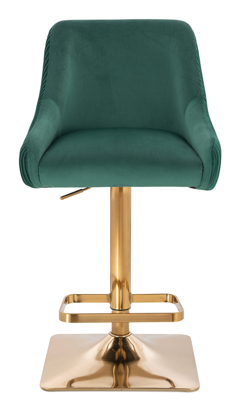 FOTEL HR920KW BUTELKOWA ZIELEŃ WELUR ZŁOTA PODSTAWA