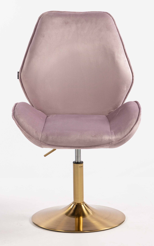 FOTEL HR350N WRZOSOWY WELUR ZŁOTA PODSTAWA