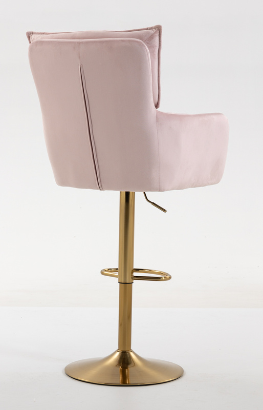 HOKER HR250W PUDROWY RÓŻ WELUR  ZŁOTA PODSTAWA