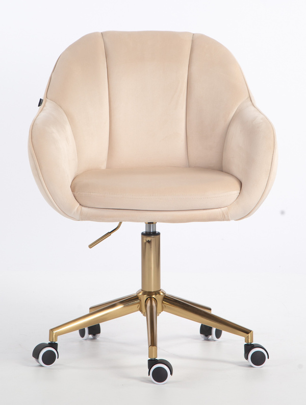 HOKER HR2055K KREMOWY WELUR ZŁOTA PODSTAWA