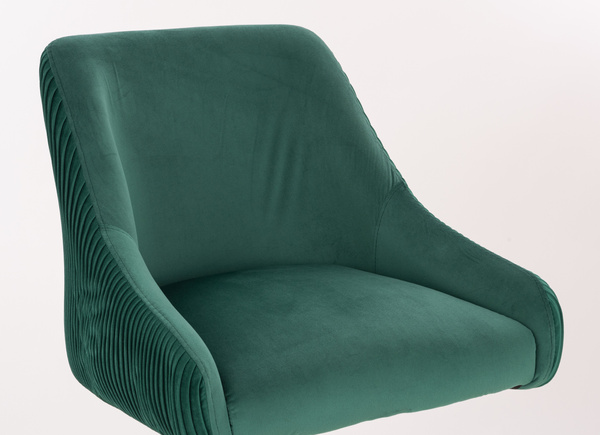 FOTEL HR920K BUTELKOWA ZIELEŃ WELUR CHROMOWANA PODSTAWA