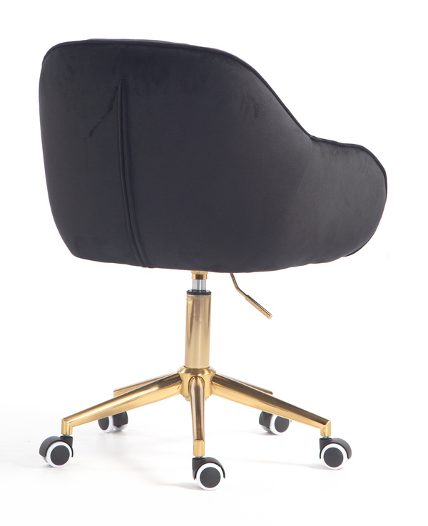 HOKER HR2055K CZARNY WELUR ZŁOTA PODSTAWA