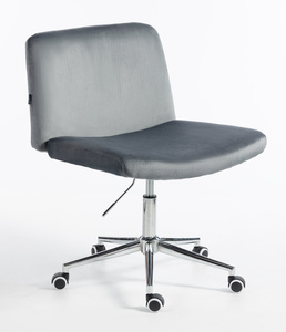 HOKER HR150K GRAFITOWY WELUR CHROMOWANA PODSTAWA