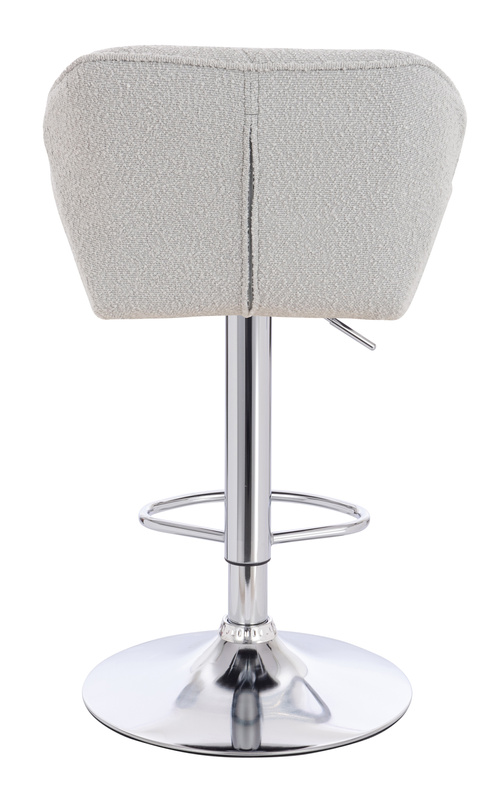 FOTEL HR111W SZARE BARANEK CHROMOWANA PODSTAWA